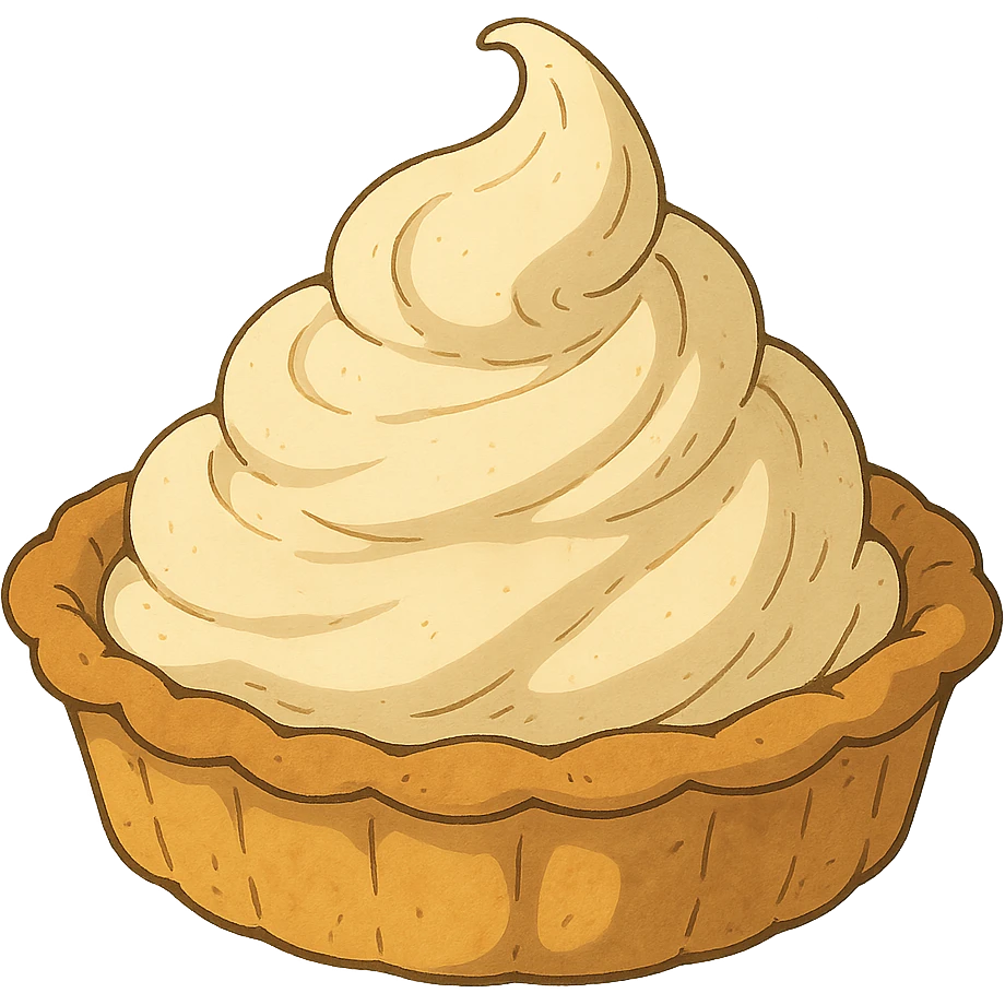 ghibli style cream pie emoji