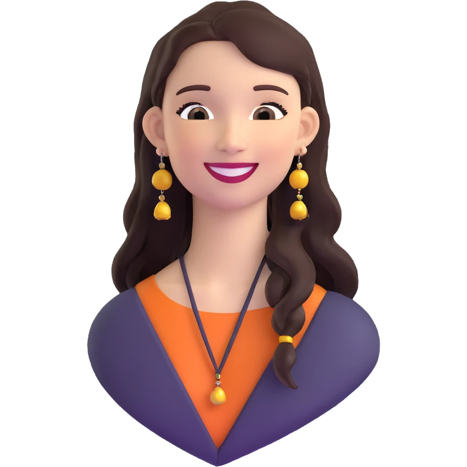 smiling girl with long dangling earrings emoji