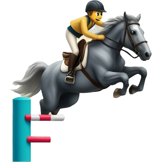 Horse jumping over poles  emoji