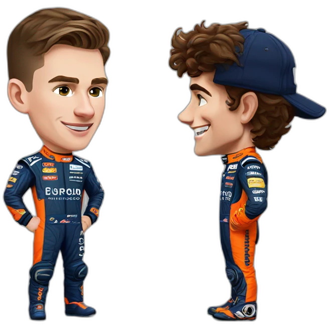 Max verstappen met lando norris emoji