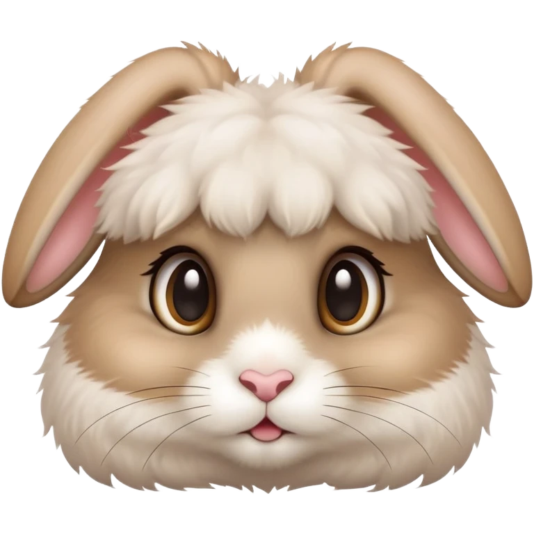 adorable bunny rabbit with big eyes and fluffy fur emoji