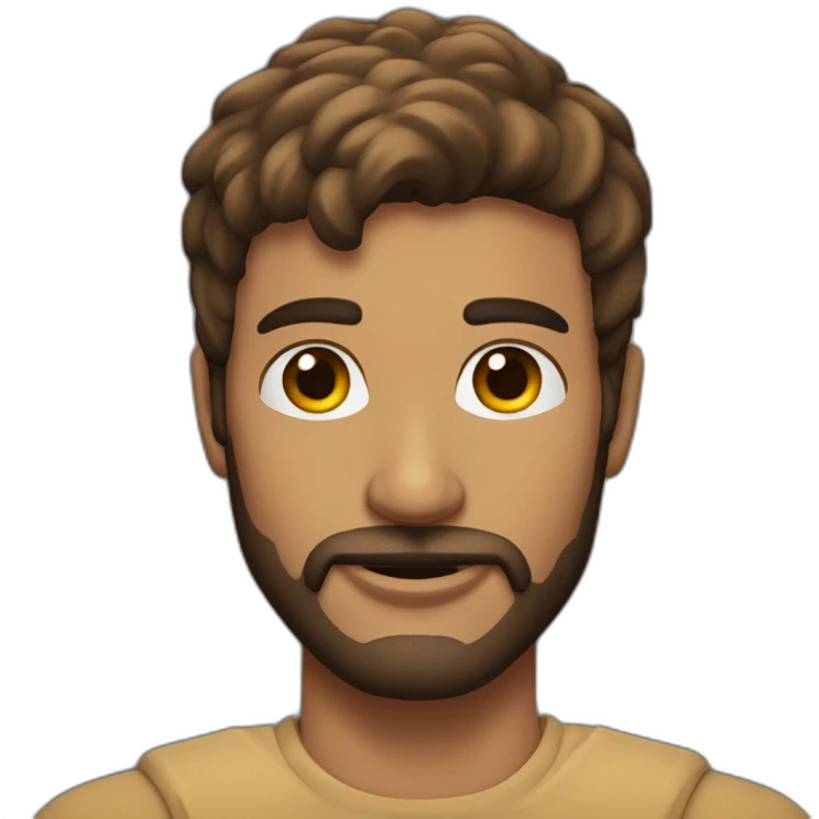 Hombre de 26 años,barba y pelo rapado emoji