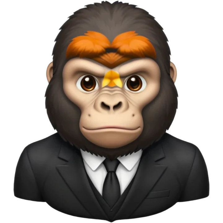Gorilla wearing black suit  emoji