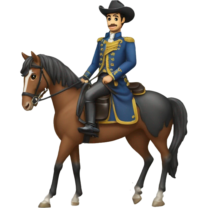 Miguel Dias canel montado a caballo emoji