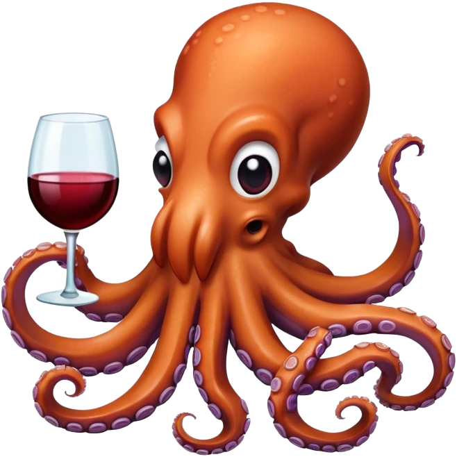 octopus drinking wine  emoji
