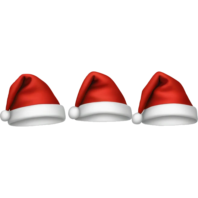 Santa hat . Fully bottom white fabric  emoji