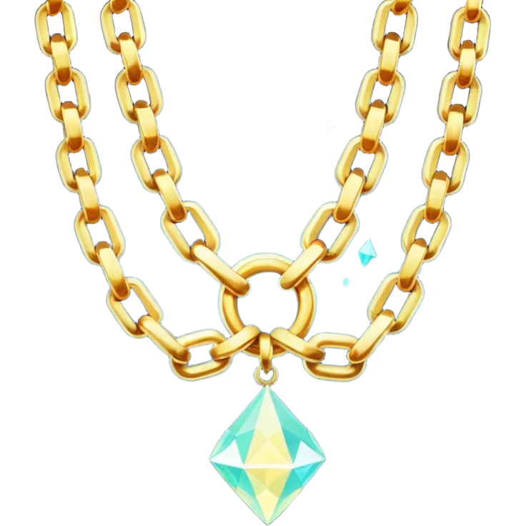 fantasy magic heavenly golden chains low poly emoji