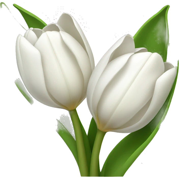 A tulip white tulips emoji