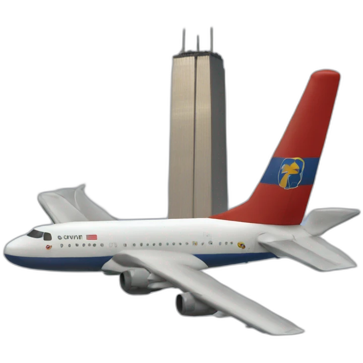 Twin towers plane emoji