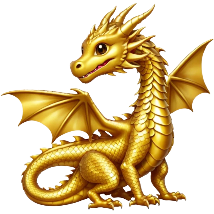 small gold dragon emoji