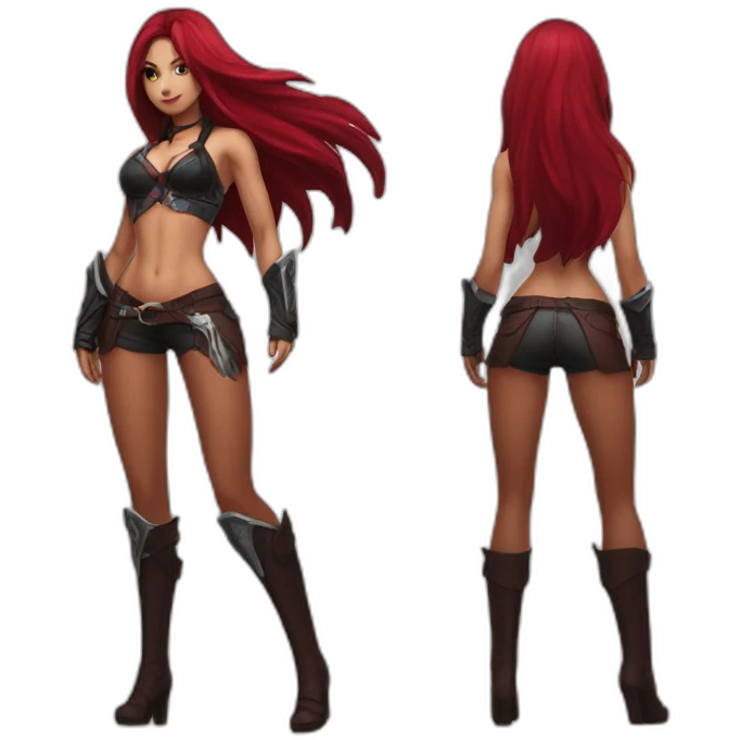 Katarina posing legs and ass sfw emoji
