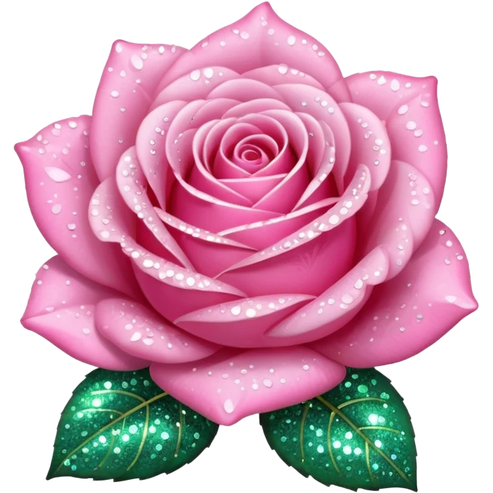 Glitter Pink Rose emoji