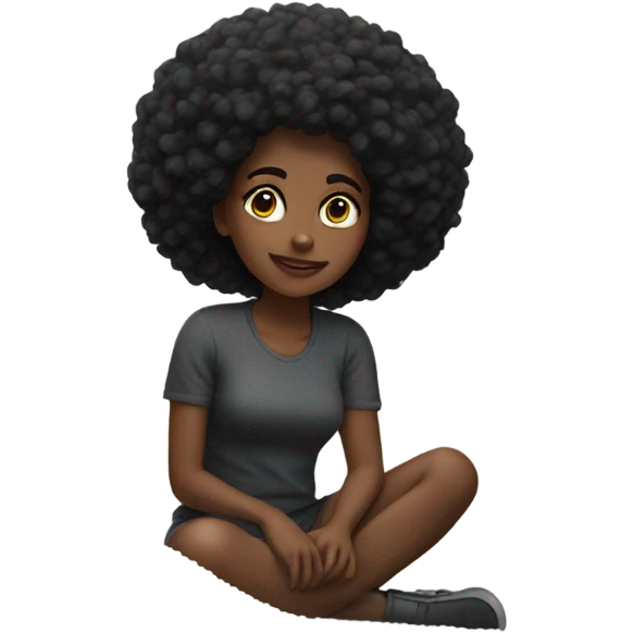 black girl whit a pile of salt emoji
