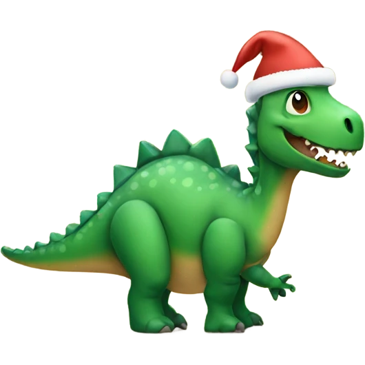 Christmas dinosaur  emoji