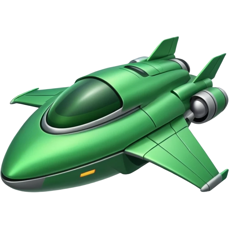 green spacecraft emoji
