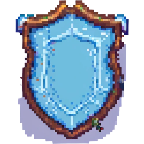 a shield, pixel art style emoji