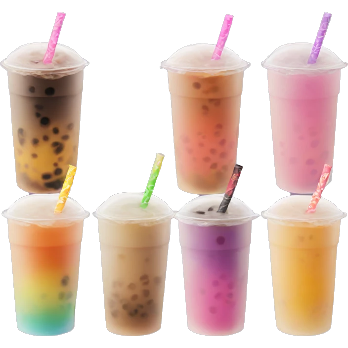 rainbow bubble tea emoji