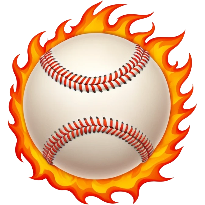 Baseball on fire with the text “Let’s Go Jaydon”  emoji