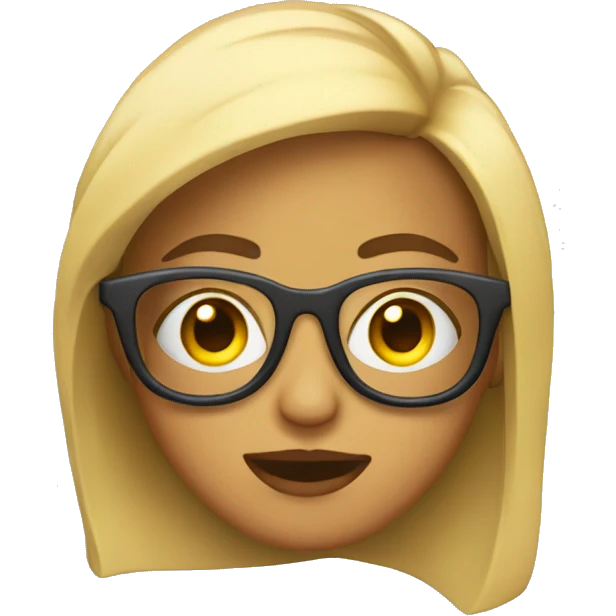 Chica con lentes emoji