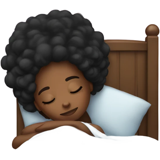 Black Girl sleep in bed emoji
