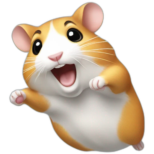 jumping up in the air hamster emoji