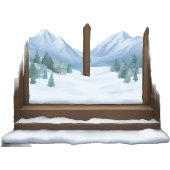 window with a winter view no snow inside only outside  emoji