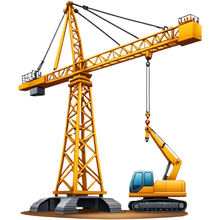 Una grúa de construcción  emoji