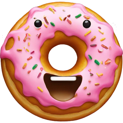 Eating donut emoji