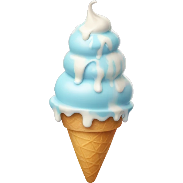 Melting ice cream emoji