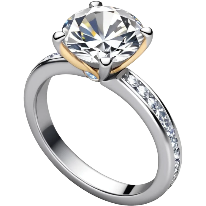 glitter white diamond married ring emoji