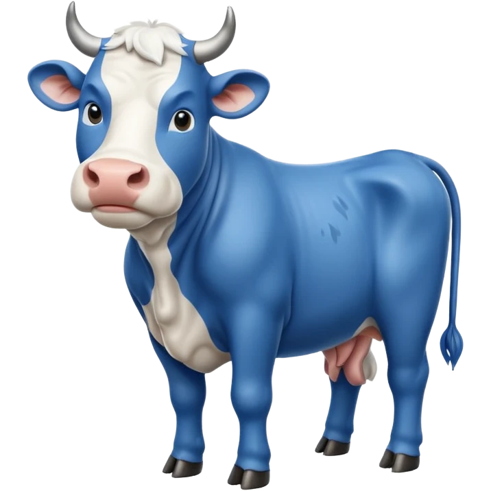 Dune vache blanc bleu belge emoji