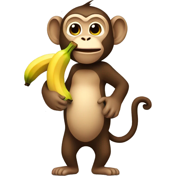 Monkey holding a banana emoji