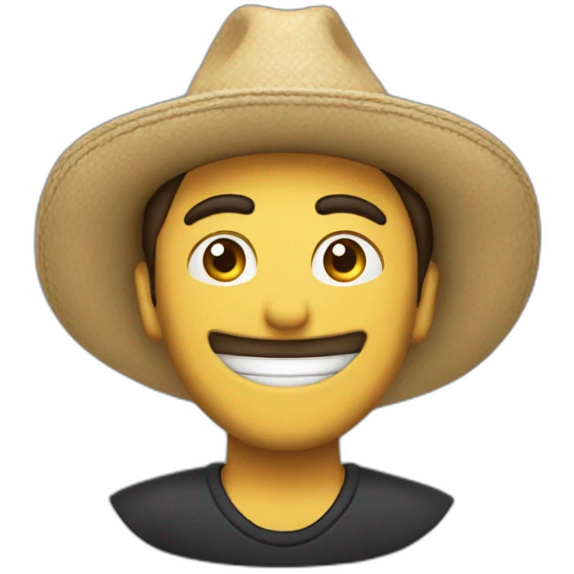 chico sin sombrero festejando estirando los brazos hacia arriba feliz emoji