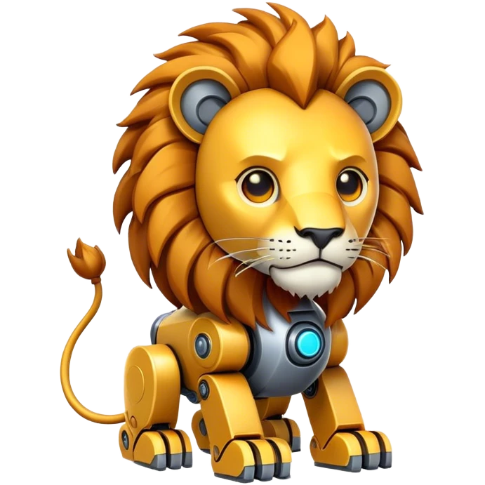 Robot lion emoji