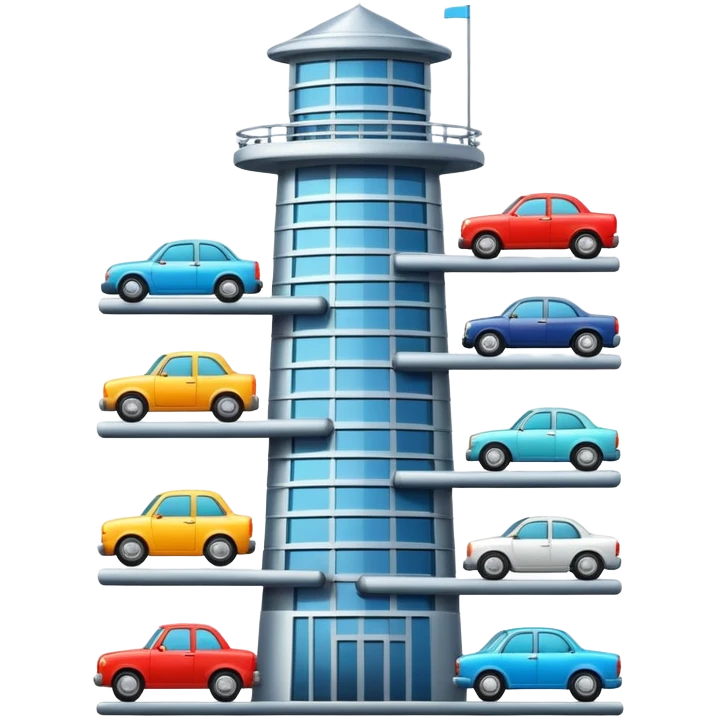 Tower with cars instead of walls emoji