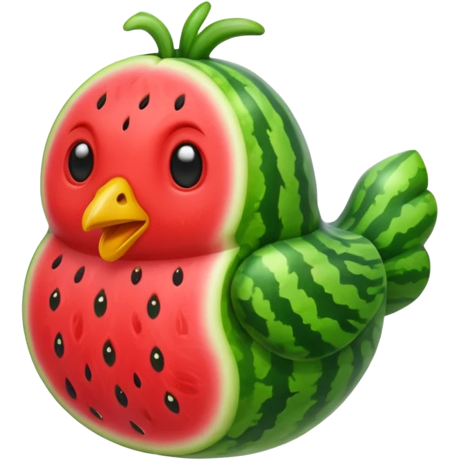A watermelon Ghost chicken emoji