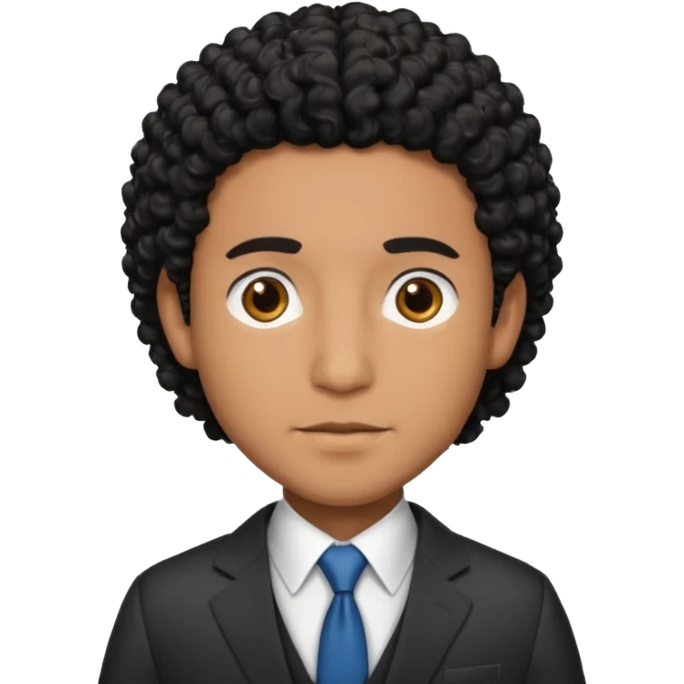 professional brown skin black curly hair male lawyer emoji