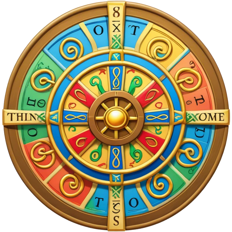 Wheel of fortune Celtic tarot card emoji