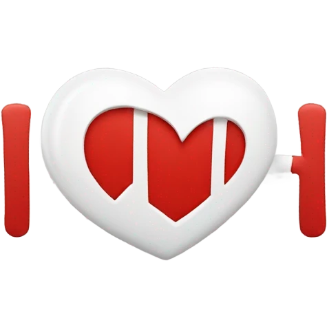 Red heart with white letters: WOŚP emoji
