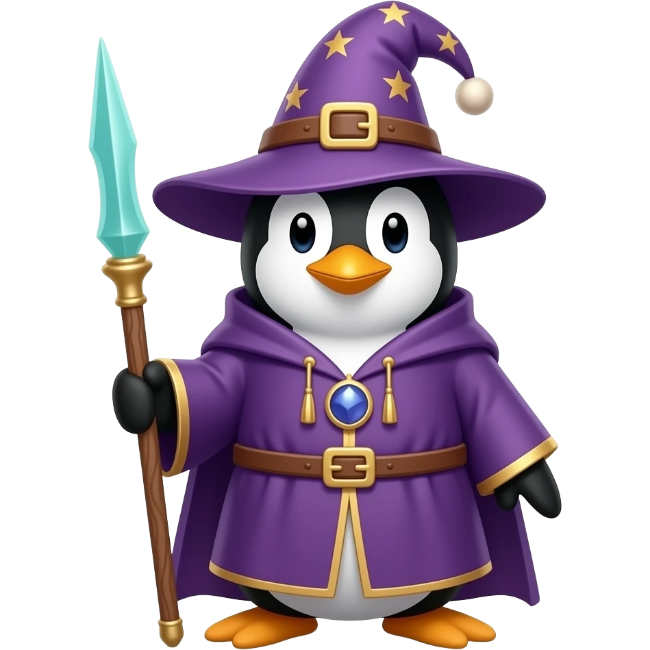 Penguin Wizard emoji