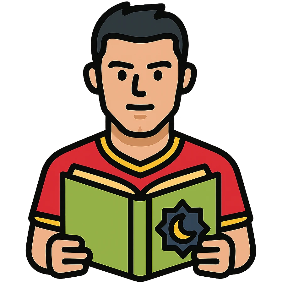 Ronaldo reading the Quran emoji