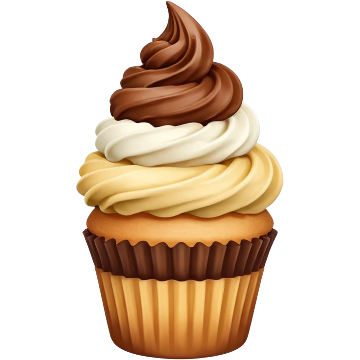 Twisted Vanilla & chocolate soft serve cupcake emoji