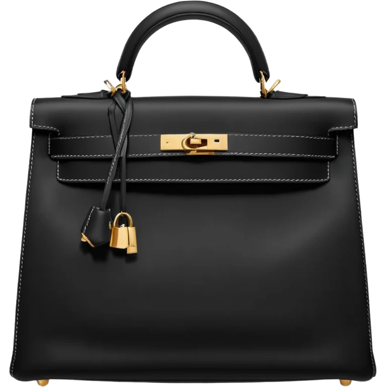 hermes kelly black matte color bag emoji