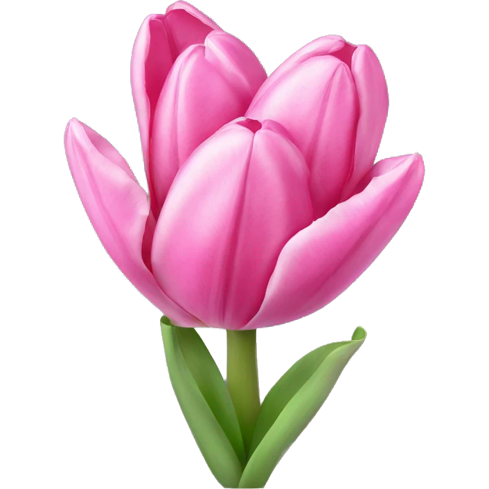 Pink tulips with a bow emoji
