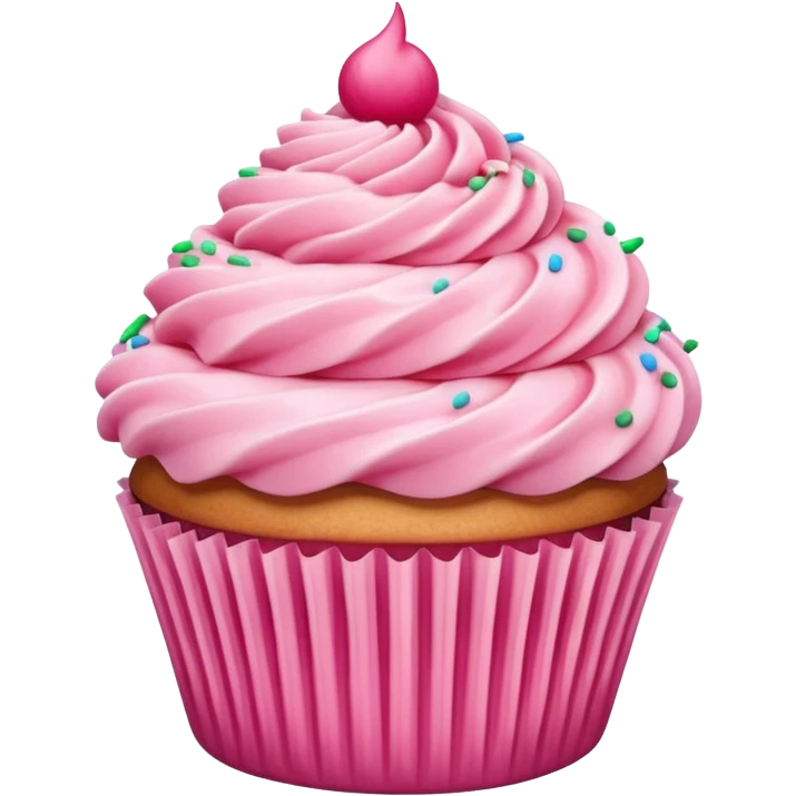 Cupcake with pink icing emoji