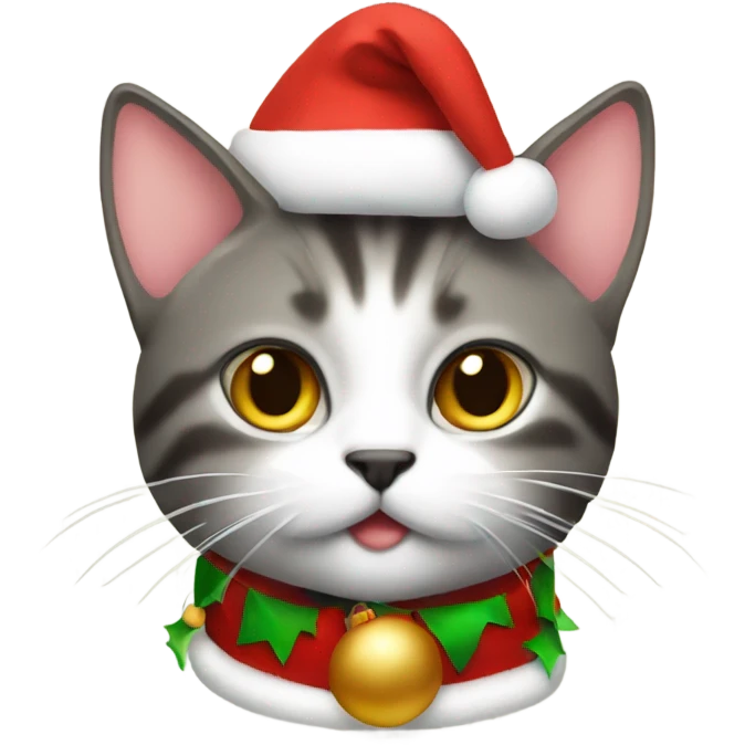 Gato navidad  emoji
