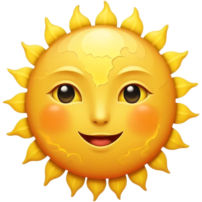 big sun with small tiny yellow moon beside it emoji