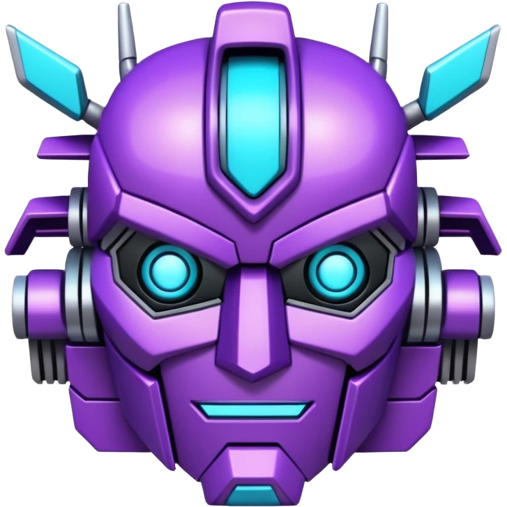 glitter purple and cian transformer emoji