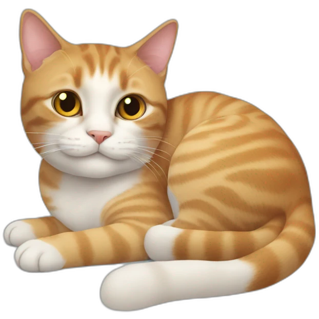 a cat lying on human's legs emoji
