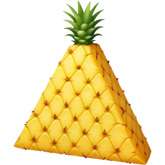 A piece of a pineapple triangle emoji